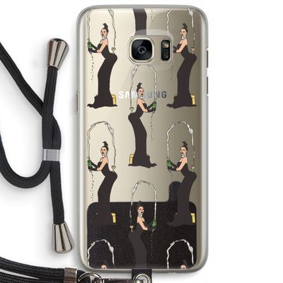 Pop Some Kim: Samsung Galaxy S7 Edge Transparant Hoesje met koord