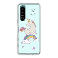 Regenboog eenhoorn: Sony Xperia 5 III Transparant Hoesje