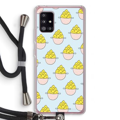 Citroenen: Samsung Galaxy A51 5G Transparant Hoesje met koord