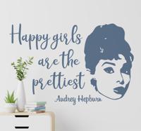 Motivatie muurstickers Audrey hepburn citaat