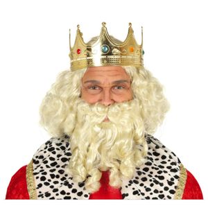 Fiestas Guirca Verkleed kroon koning/koningin - goud - voor volwassenen   -