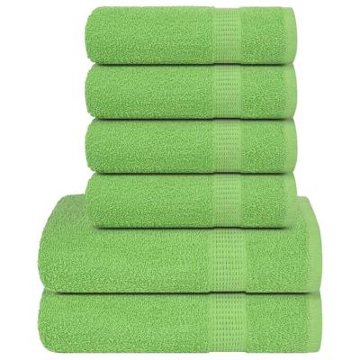 VidaXL 6-delige handdoekenset 360 g/m² 100% katoen appelgroen