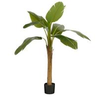 Mica Decorations Kunstplant Bananenboom in Pot - H155 x Ø90 cm - Groen