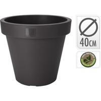 KantenEcken Bloempot Rond 40 cm Zwart