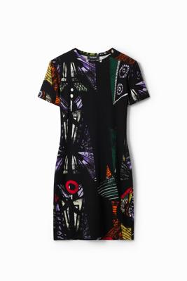 Korte jurk met kubistische print M. Christian Lacroix - BLACK - M
