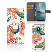 Telefoonhoesje met Pasjes voor Nokia 3.4 Pink Peacock - thumbnail