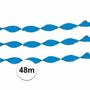 2x Feestartikelen Licht blauwe papier slinger 24 m