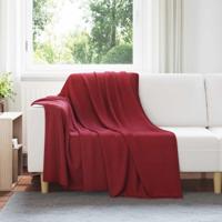 VidaXL Gooi deken bordeaux rood 200 x 150 cm fleece