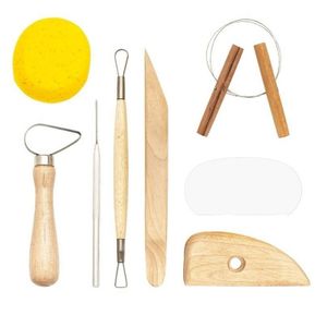 Boetseergereedschap 8-delig - klei/hobby set