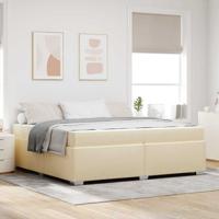 Bedframe Crème 200 x 200 cm Stof
