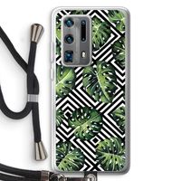 Geometrische jungle: Huawei P40 Pro Plus Transparant Hoesje met koord