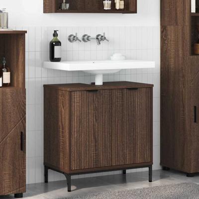 Badkamertenk te kast bruin eikenkleur 60,5 x 33,5 x 61 cm
