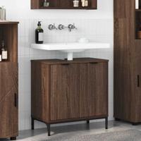 Badkamertenk te kast bruin eikenkleur 60,5 x 33,5 x 61 cm