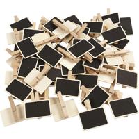 Creativ Company Schoolbord met wasknijpers, afm 6,8x4,7 cm, 100 stuk/ 1 doos