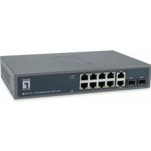 LevelOne GEP-1221 netwerk-switch Unmanaged Gigabit Ethernet (10/100/1000) Power over Ethernet (PoE) Zwart