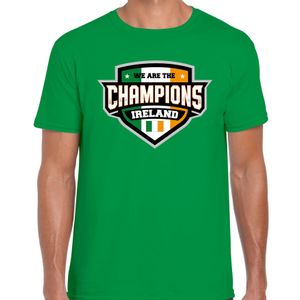 We are the champions Ireland / Ierland supporter t-shirt groen voor heren