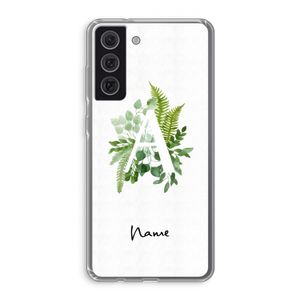 Green Brush: Samsung Galaxy S21 FE Transparant Hoesje