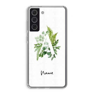 Green Brush: Samsung Galaxy S21 FE Transparant Hoesje