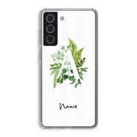 Green Brush: Samsung Galaxy S21 FE Transparant Hoesje