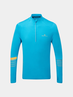 Ronhill Men's Tech Afterhours 1/2 Zip Tee - Kingfshr/Sunray/Rflct