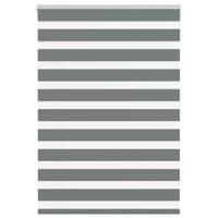 VidaXL Zebra rolgordijn 100x150 cm stofbreedte 95,9 cm donkergrijs