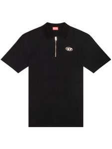 Diesel polo T-Vor en coton - Noir