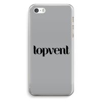 Topvent Grijs Zwart: iPhone 5 / 5S / SE Transparant Hoesje