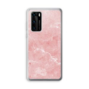 Roze marmer: Huawei P40 Transparant Hoesje
