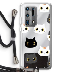 Katten: Huawei P40 Pro Plus Transparant Hoesje met koord