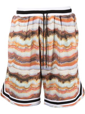 John Elliott short imprimé à lien de resserrage - Orange
