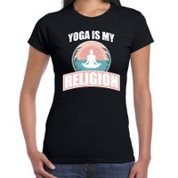 Yoga is my religion t-shirt zwart dames - Sport / hobby shirt Yoga is my religion t-shirt zwart dames - Sport / hobby shirt