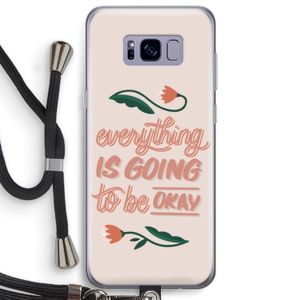 Optimistic flower girl: Samsung Galaxy S8 Plus Transparant Hoesje met koord