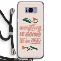 Optimistic flower girl: Samsung Galaxy S8 Plus Transparant Hoesje met koord