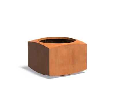 Cortenstaal plantenbak NOOA 80x80x60cm.