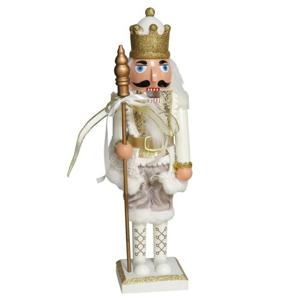 Gerimport Kerstbeeld - notenkraker - goud - kunststof - 38 cm - decoratie figuur