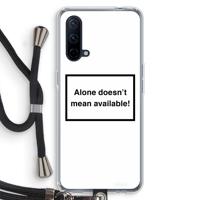 Alone: OnePlus Nord CE 5G Transparant Hoesje met koord