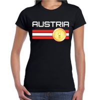 Austria / Oostenrijk landen t-shirt zwart dames