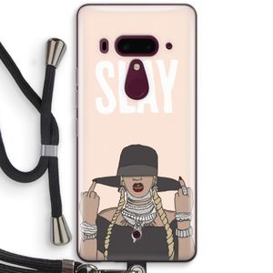 Slay All Day: HTC U12+ Transparant Hoesje met koord