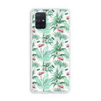 Flamingo bladeren: Galaxy A71 Transparant Hoesje