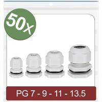 Quadrios 24CA402 Wartel PG7, PG9, PG11, PG13.5 Polyamide Grijs 50 stuk(s)