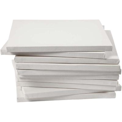 Creativ Company Gespannen canvas, d: 1,6 cm, afm 30x30 cm, 280 gr, wit, 40 stuk/ 1 doos