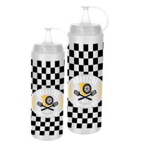 Saus doseerfles/knijpfles Barbecue - set van 2 - American Diner - 400 ml/700ml - kunststof - thumbnail