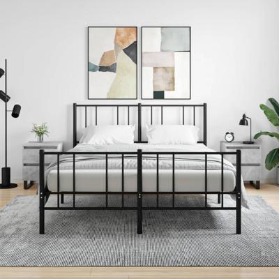 Nachtkastjes 2 st 40x35x50 cm bewerkt hout betongrijs