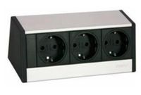 Eyckhaus Contactdoosgangselement 3-wegs zwart/zilver - 2152 2152