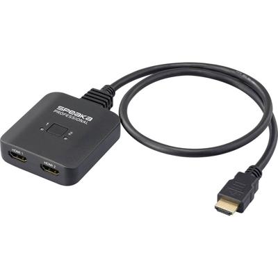 SpeaKa Professional SP-HDMIBS-100 HDMI-switch 2 + 1 poorten Bidirectioneel bruikbaar 7680 x 4320 Pixel