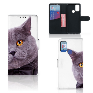 Alcatel 1S (2021) Telefoonhoesje met Pasjes Kat