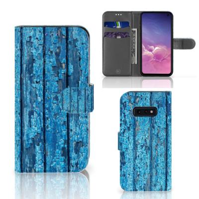 Samsung Galaxy S10e | Book Style Case | Wood Blue