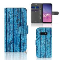 Samsung Galaxy S10e | Book Style Case | Wood Blue