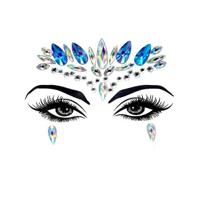 3 PC'S voorhoofd groene Masquerade make-up acryl gezicht sticker stijl: YT-01