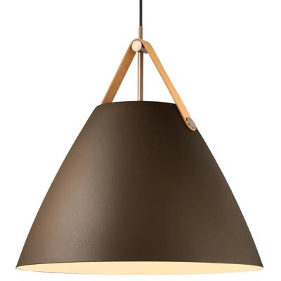 Hanglamp bruin leer &apos;Strap 48&apos; DFTP E27 48 cm